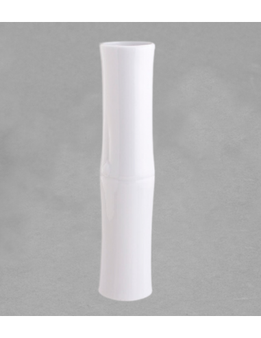 Vase bambou en porcelaine blanche de Limoges