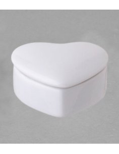 Boîte cœur en porcelaine blanche