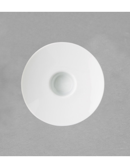 Soucoupe café Hommage en porcelaine blanche de Limoges