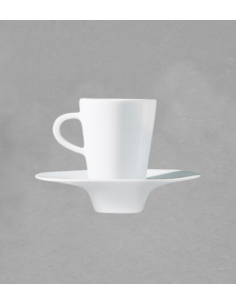 Soucoupe café Hommage en porcelaine blanche de Limoges 2