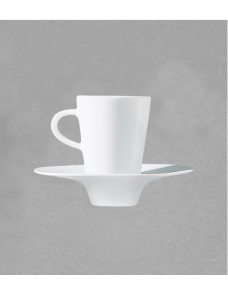 Soucoupe café Hommage en porcelaine blanche de Limoges
