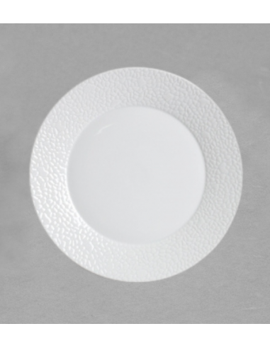 Assiette plate Mosaic 27 cm en porcelaine blanche
