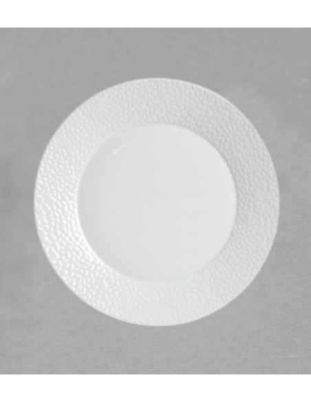 Assiette plate Mosaic 27 cm en porcelaine blanche
