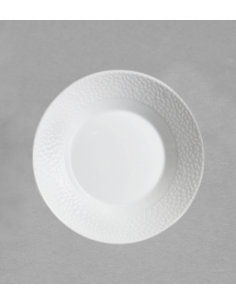 Assiette creuse Mosaic 22 cm en porcelaine blanche