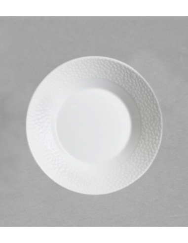 Assiette creuse Mosaic 22 cm en porcelaine blanche