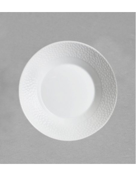 Assiette creuse Mosaic 22 cm en porcelaine blanche