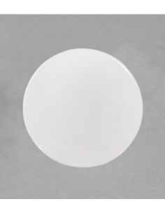 Plaque ronde non percée en porcelaine blanche