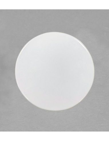Plaque ronde non percée en porcelaine blanche