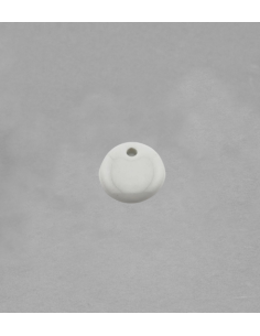 Pendentif rond 3cm en porcelaine blanche