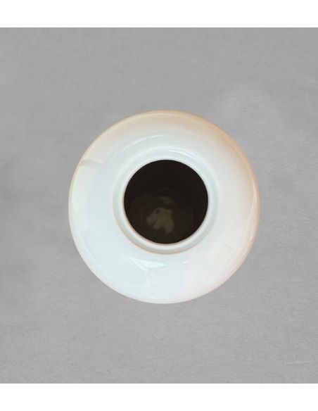 Vase saphir en porcelaine blanche de Limoges