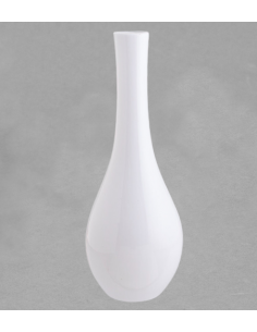 Vase soliflore bouteille en porcelaine blanche de Limoges