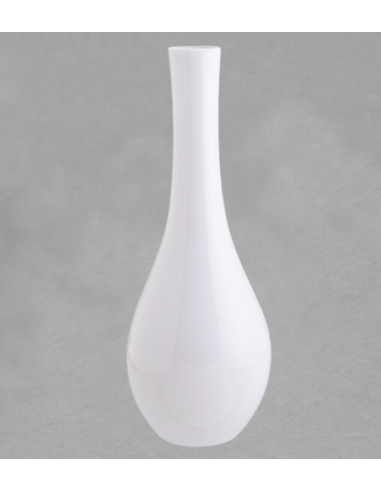 Vase soliflore bouteille en porcelaine blanche...
