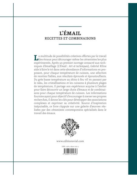 Livre "L'émail-recettes et combinaisons" de Gabriel Kline