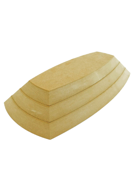 Pack de 3 moules rectangulaires sphériques en bois OG I GR POTTERY FORMS