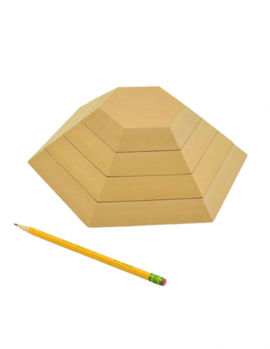 Pack de 4 moules hexagonales en bois OG I GR...