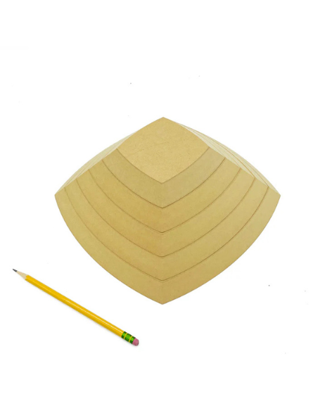 Pack de 5 moules carrés sphériques en bois OG I GR POTTERY FORMS