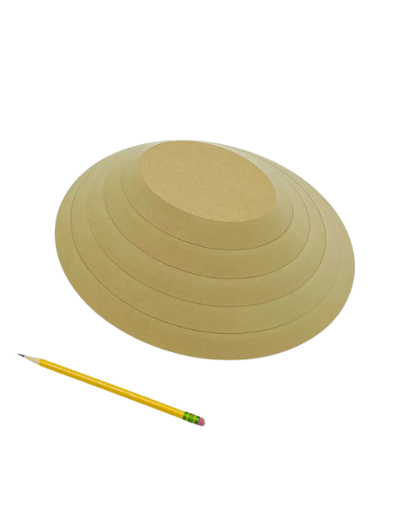 Pack de 5 moules en bois ovales en forme d'ellipse OG I GR POTTERY FORMS