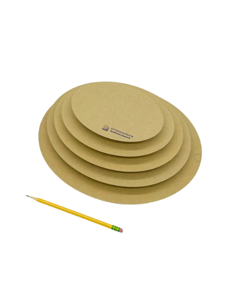 Pack de 5 moules en bois ovales en forme d'ellipse OG I GR POTTERY FORMS