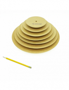 Pack de 5 moules ronds en bois OG I GR POTTERY FORMS 2