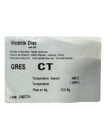 Grès crème à chamotte fine CT I VICENTE DIEZ