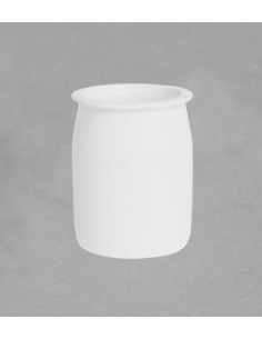 Pot de yaourt en porcelaine blanche