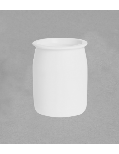 Pot de yaourt en porcelaine blanche