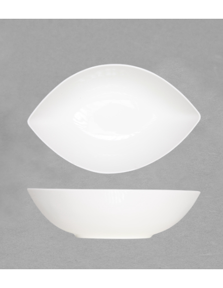 Saladier gourmet 28 cm en porcelaine blanche