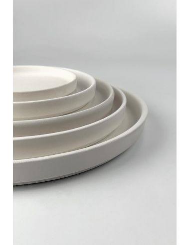 Assiette à rebords Ø16 cm | Biscuit de faïence