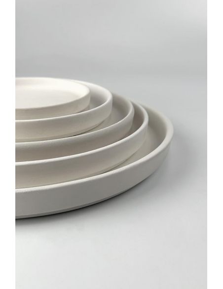 Assiette à rebords Ø16 cm | Biscuit de faïence