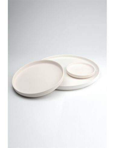 Assiette à rebords Ø16 cm | Biscuit de faïence
