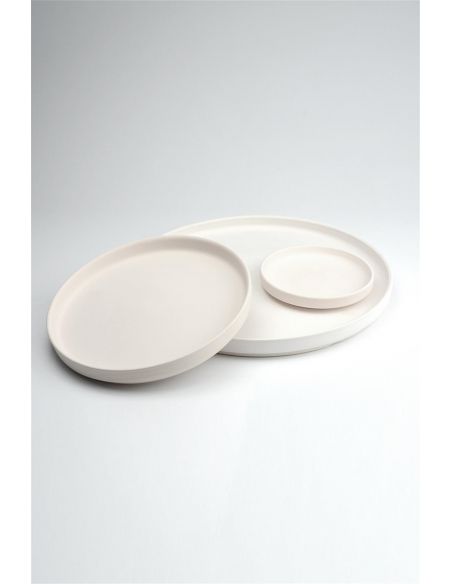 Assiette à rebords Ø16 cm | Biscuit de faïence