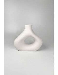 Vase asymétrique | Biscuit de faïence