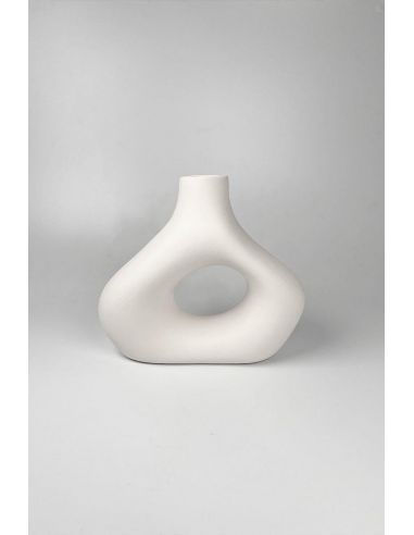 Vase asymétrique | Biscuit de faïence