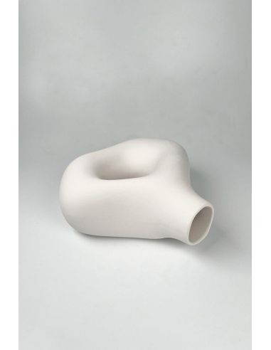 Vase asymétrique | Biscuit de faïence