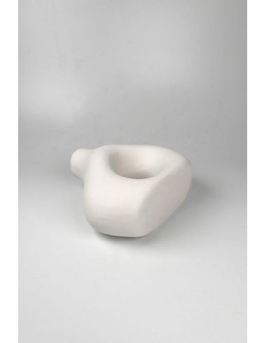 Vase asymétrique | Biscuit de faïence