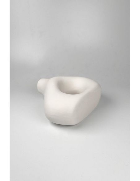 Vase asymétrique | Biscuit de faïence