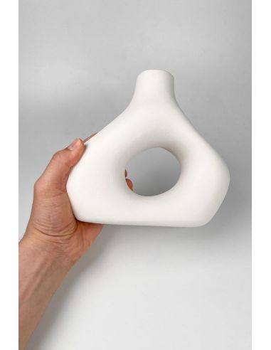 Vase asymétrique | Biscuit de faïence