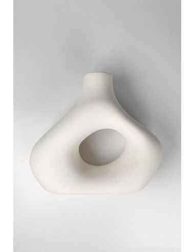 Vase asymétrique | Biscuit de faïence