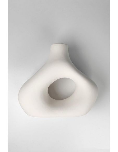 Vase asymétrique | Biscuit de faïence