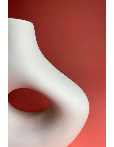Vase asymétrique | Biscuit de faïence