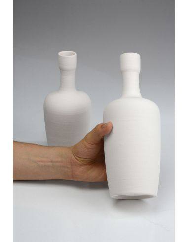 Vase bouteille | Biscuit de faïence