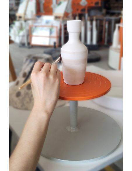 Vase bouteille | Biscuit de faïence