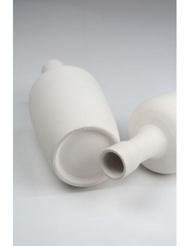 Vase bouteille | Biscuit de faïence