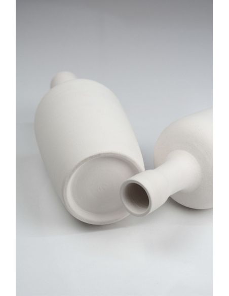 Vase bouteille | Biscuit de faïence