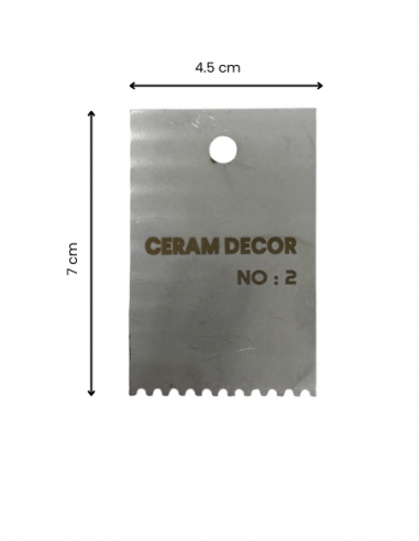 Estèque rigide en acier inox n°2 - 7 x 4.5 cm