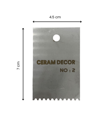 Estèque rigide en acier inox n°2 - 7 x 4.5 cm