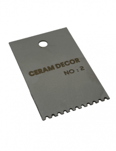 Estèque rigide en acier inox n°2 - 7 x 4.5 cm 2