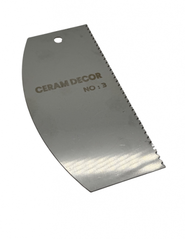Estèque rigide en acier inox n°3 - 14 x 7 cm