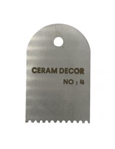 Estèque rigide en acier inox n°4 - 7 x 4.5 cm