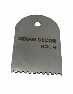 Estèque rigide en acier inox n°4 - 7 x 4.5 cm 2